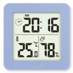 LIFE SUPERHERO Ψηφιακό θερμόμετρο και υγρόμετρο εσωτερικού χώρου με ρολόι,σε σιέλ απόχρωση