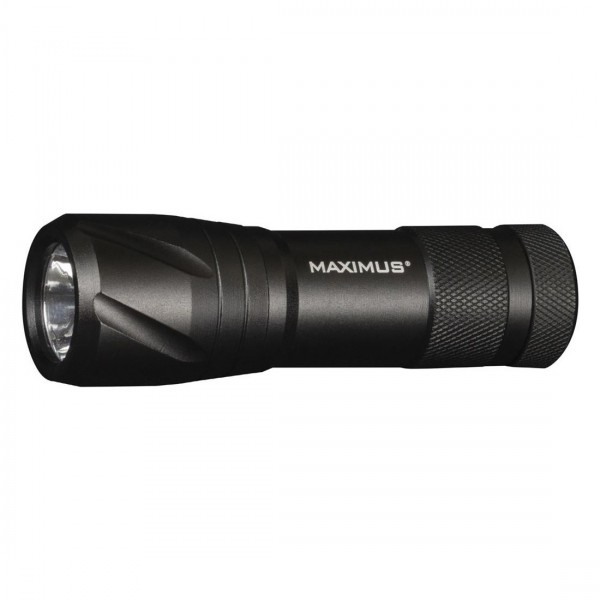 Maximus 3W Led Flashlight IPX4 100 Lumens Απόσταση 96m Φακός Αλουμινίου Μαύρος 