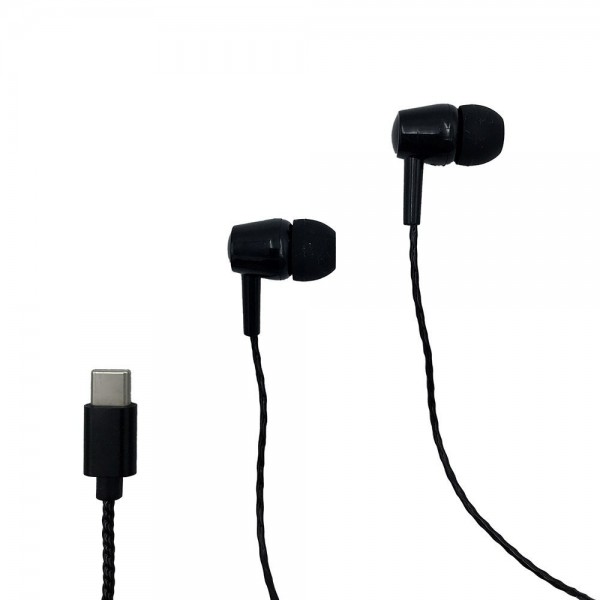 Media-Tech Magicsound Earphones Stereo USB-C Hands Free Μαύρα με Μικρόφωνο και Πλήκτρο Λειτουργίας 1,2μ 