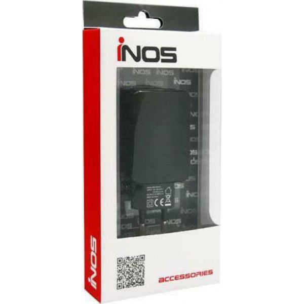 iNOS Φορτιστής Χωρίς Καλώδιο με 2 Θύρες USB-A 5W Μαύρος 